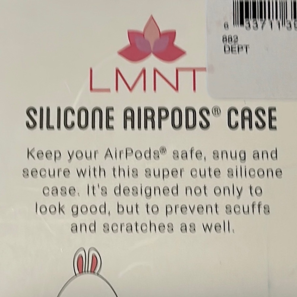 LMNT Bunny Silicone AirPods Case NWT - Picture 5 of 6